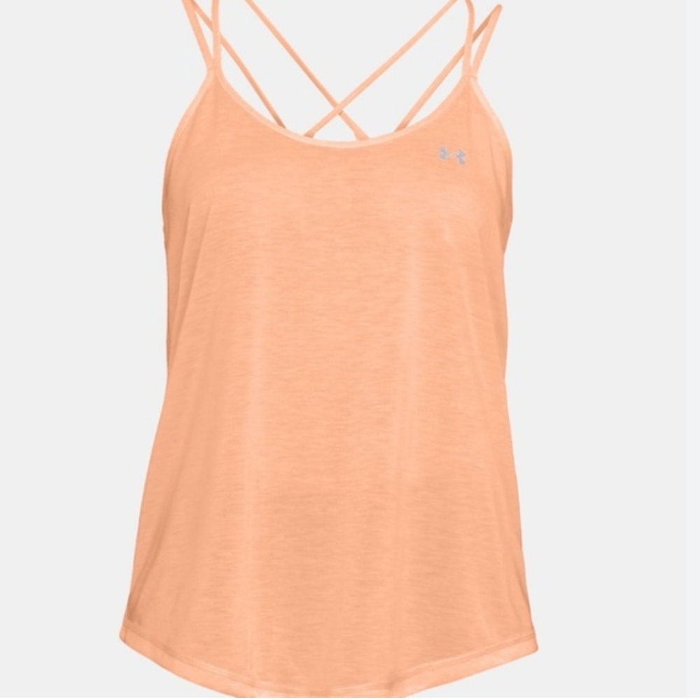 Under Armour Whisperlight Women's Neon Peach Open Back Tank Top S